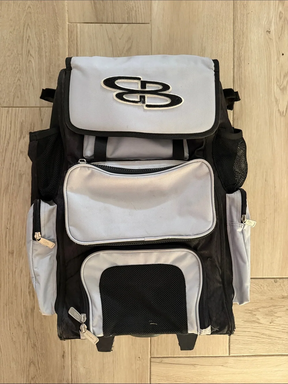 Boombah Superpack Rolling Black/Gray Multi Compartment baseball/Softball GearBag